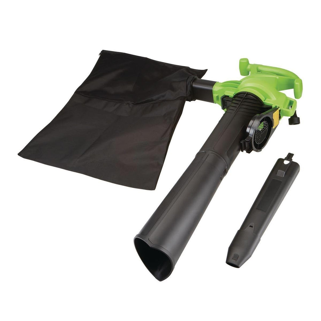 Electric Leaf Blower Vacuum Mulcher, 12 Amp, 3-in-1 Yard Tool, Lime Green