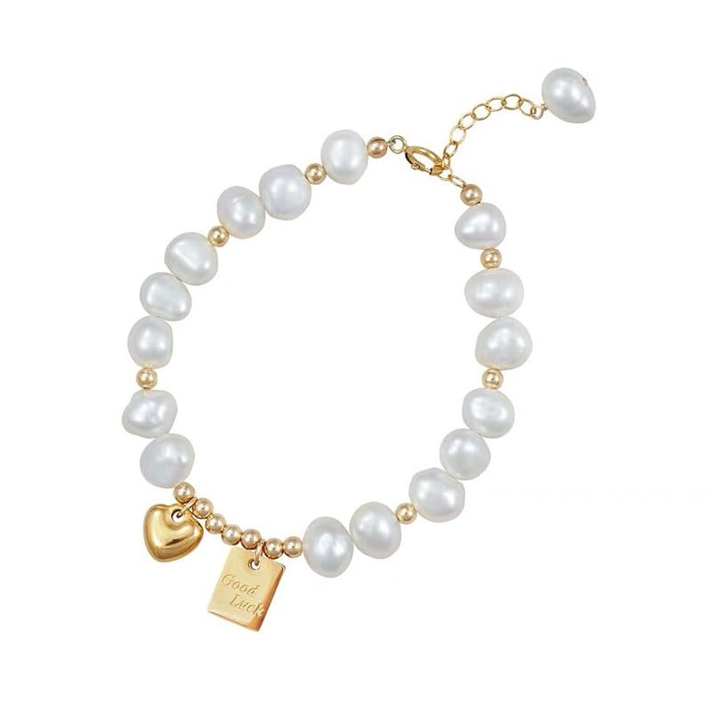 Elegant Heart Shape Freshwater Pearl Bracelets