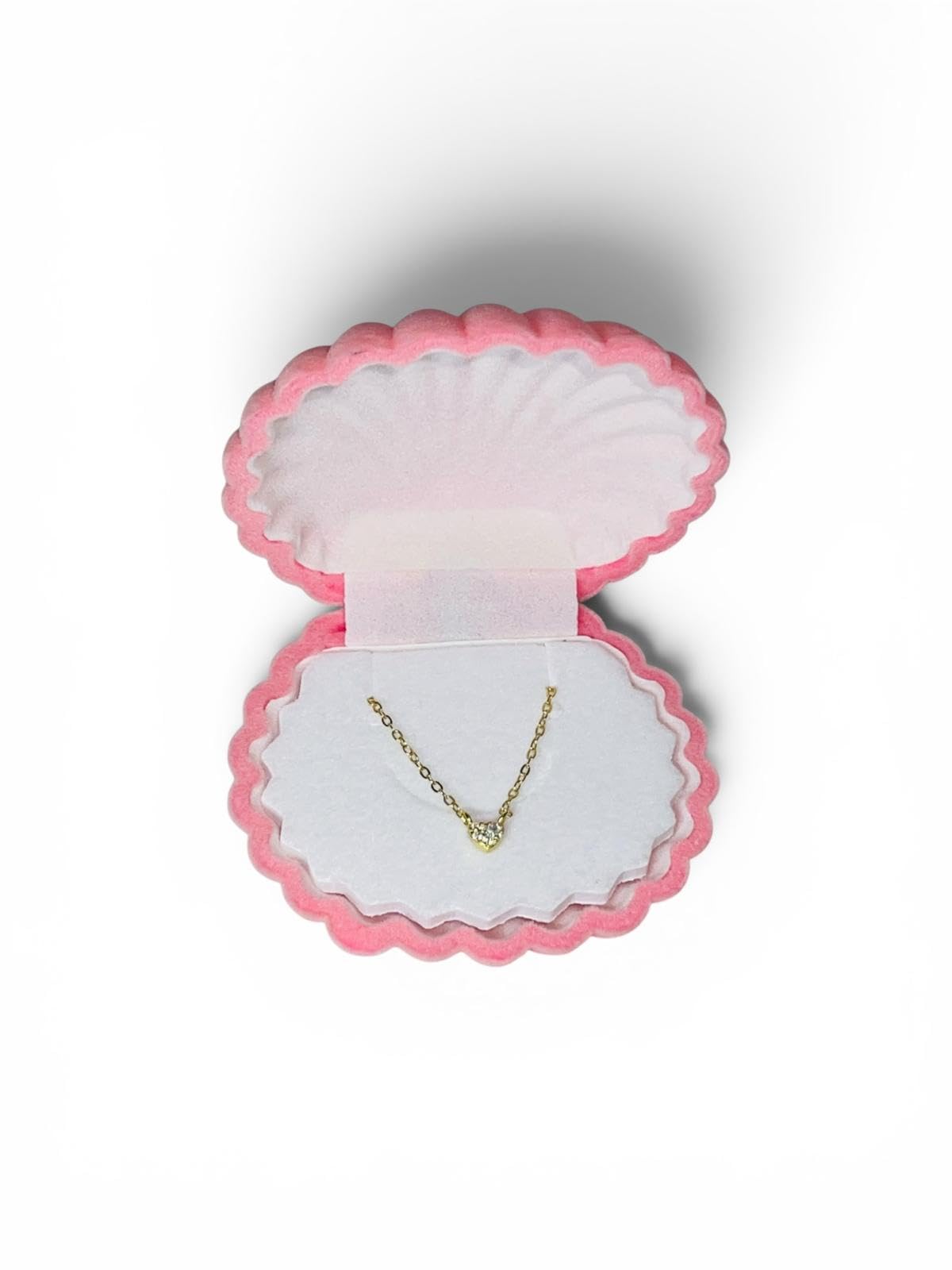 925 Sterling Silver Heart Pendant Necklace, Zircon Inlay, Dainty Chain Necklace for Women