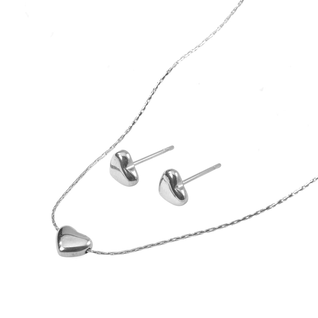 Ion Plating (IP) 18K Gold Plated Heart Shape 304 Stainless Steel Classic Style Waterproof Non Tarnish Jewelry Set