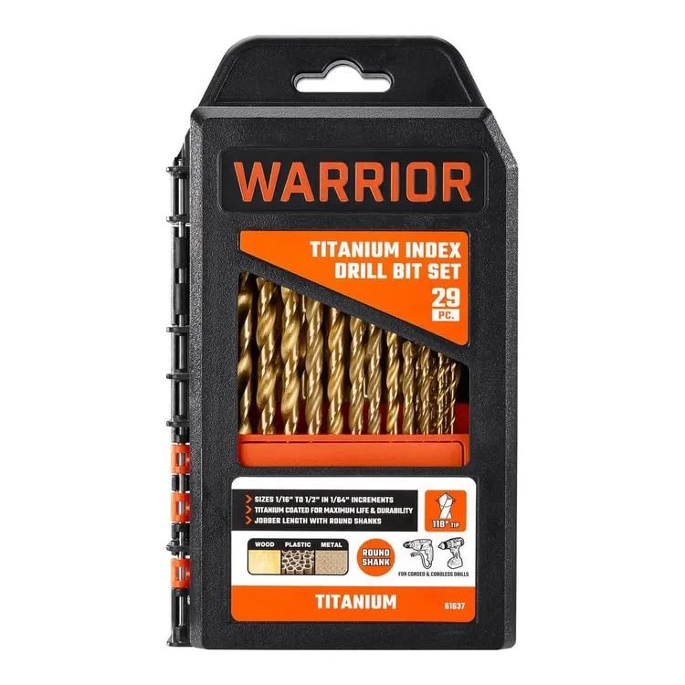 29-Piece Titanium Nitride High Speed Steel Drill Bit Set