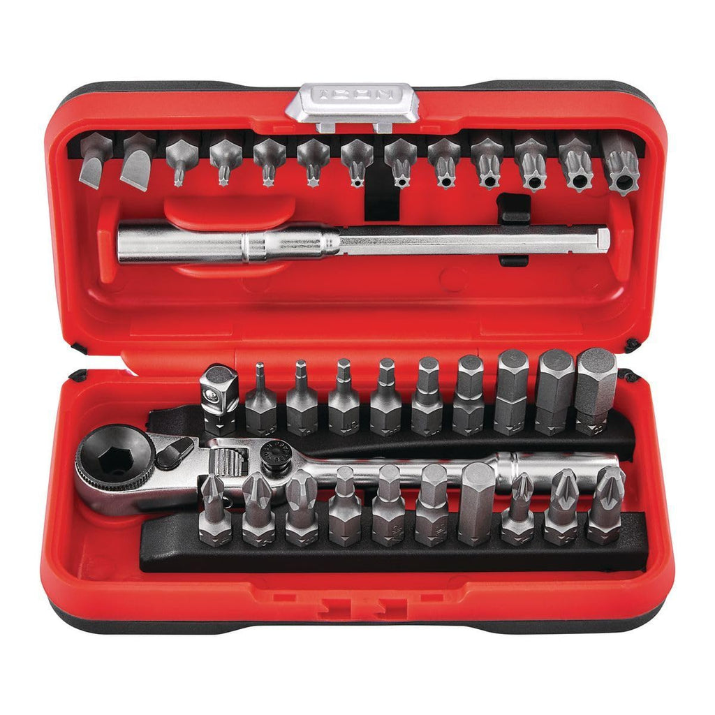 ICON-Locking Flex Head Ratchet and Bit Set, 35-Piece
