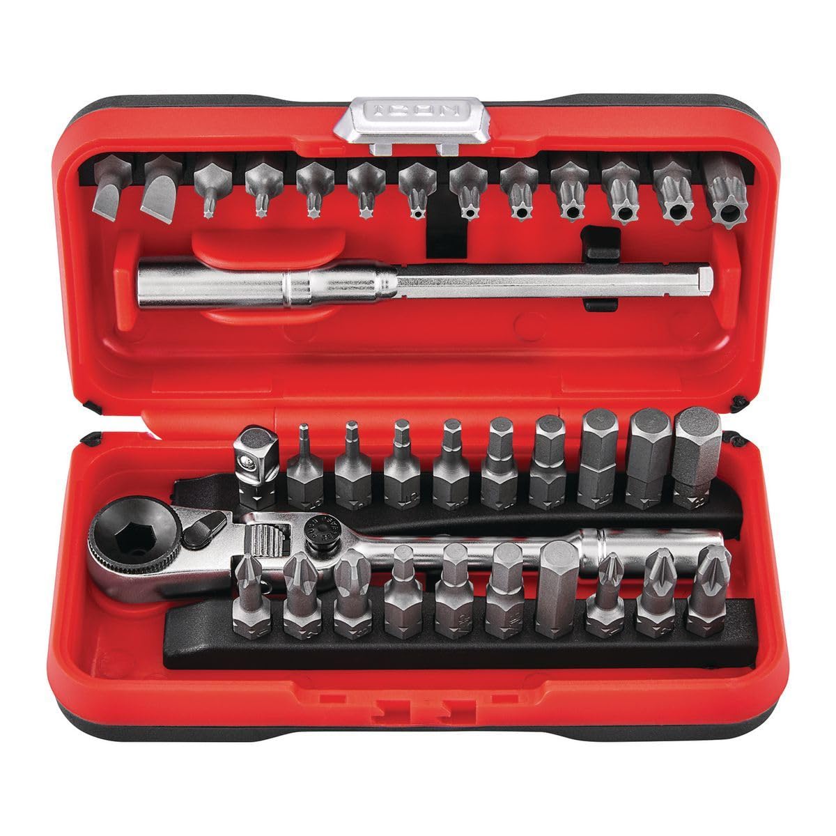 ICON-Locking Flex Head Ratchet and Bit Set, 35-Piece