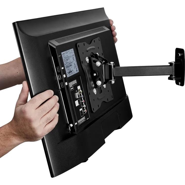 Swivel and Tilt TV Wall Mount for 17 in. to 42 in. TVs, Black Adjustable Bracket