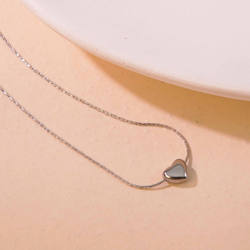 Ion Plating (IP) 18K Gold Plated Heart Shape 304 Stainless Steel Classic Style Waterproof Non Tarnish Jewelry Set