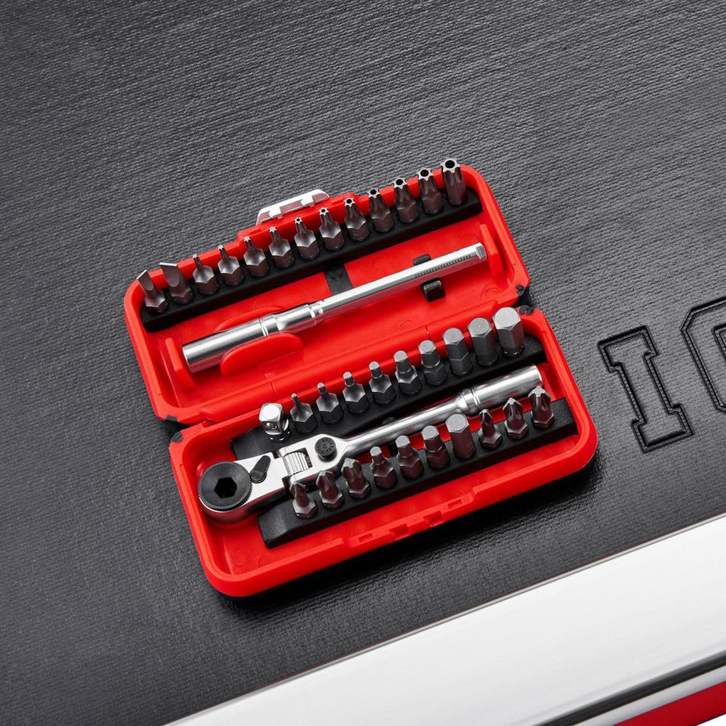 ICON-Locking Flex Head Ratchet and Bit Set, 35-Piece