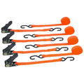 400 lb. Capacity 1 in. x 15 ft. Ratcheting Tie Downs 4 Pc HFJ14